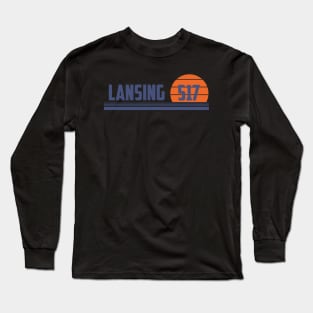 517 Lansing Michigan Area Code Long Sleeve T-Shirt